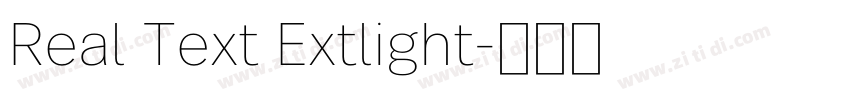 Real Text Extlight字体转换